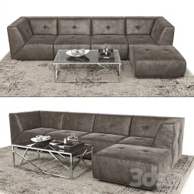Divani casa sectional sofa ottoman